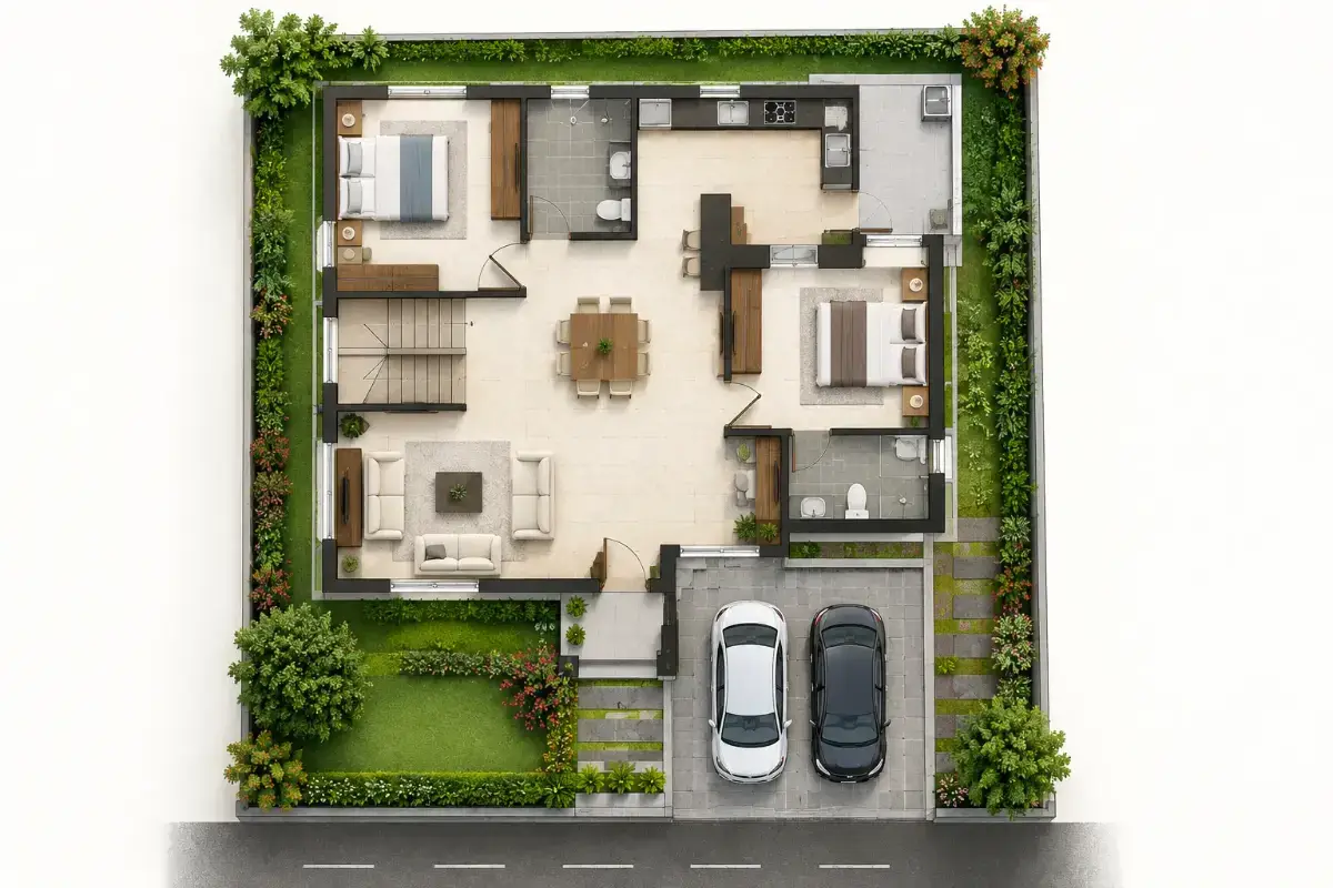 Myhna Meadows 30 × 40 – East Facing floor plan