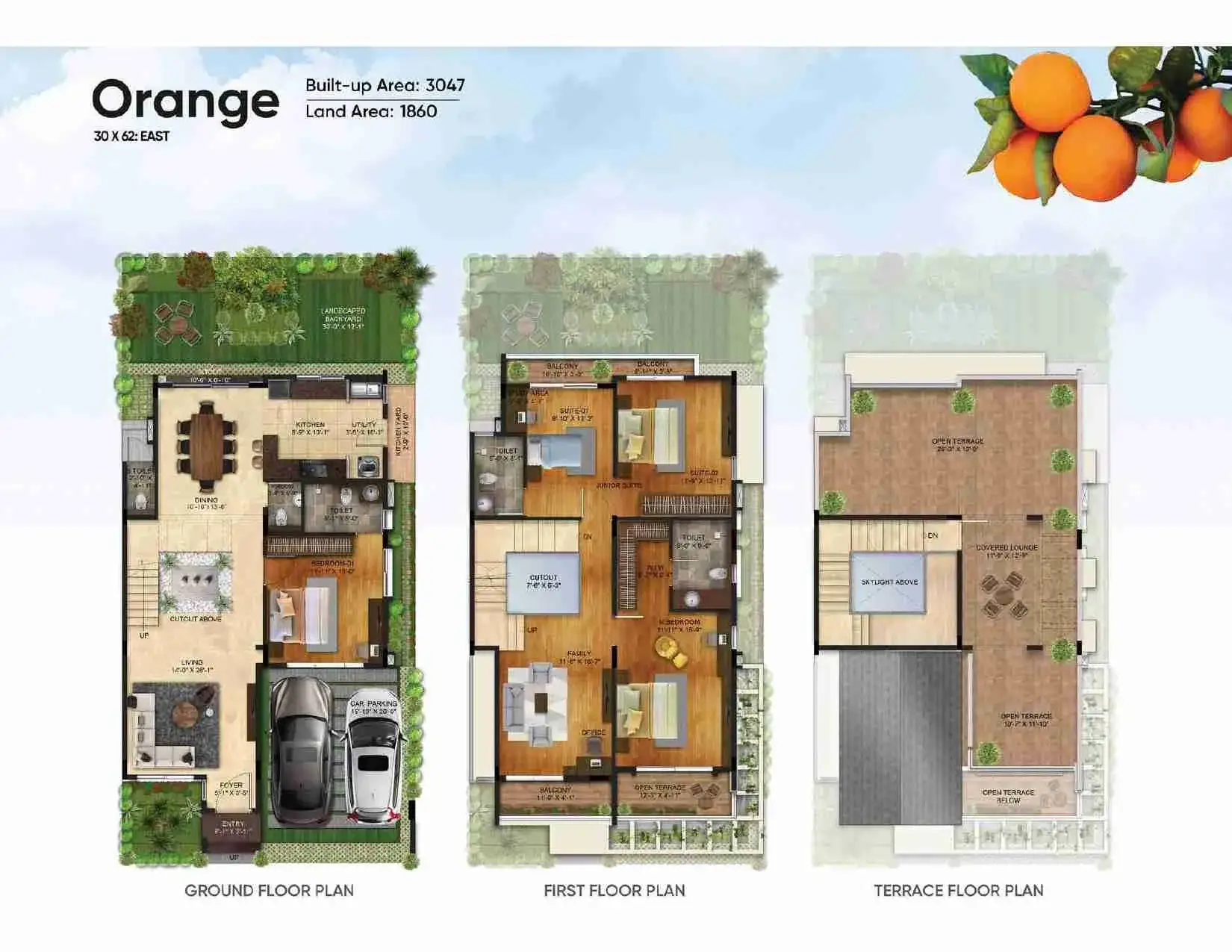 NVT Symphony of Orchards Orange villa exterior floor plan