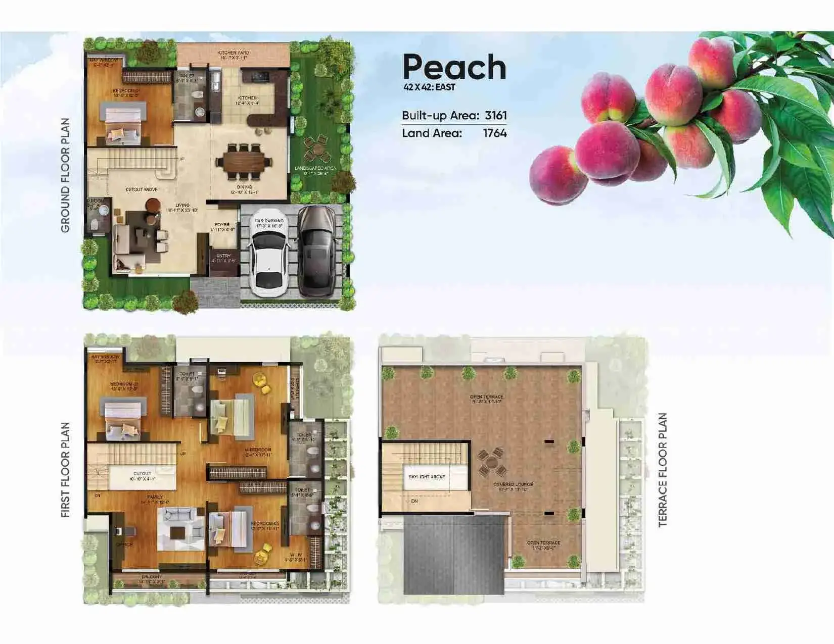 NVT Symphony of Orchards Peach villa floor plan
