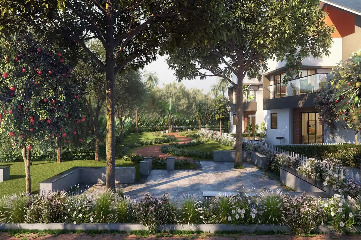 NVT Symphony of Orchards villa community landscaped surroundings