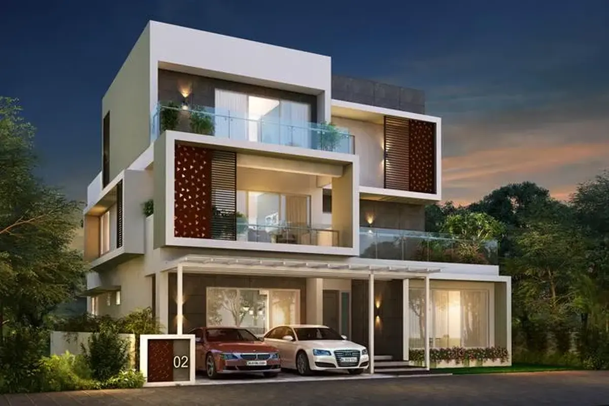 Nvt whispering hues luxury villa elevation
