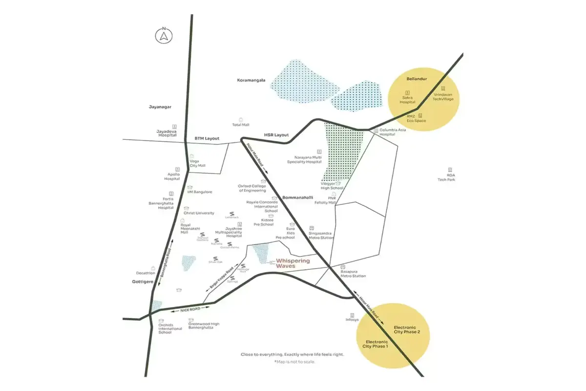 Nvt whispering hues villas location-map