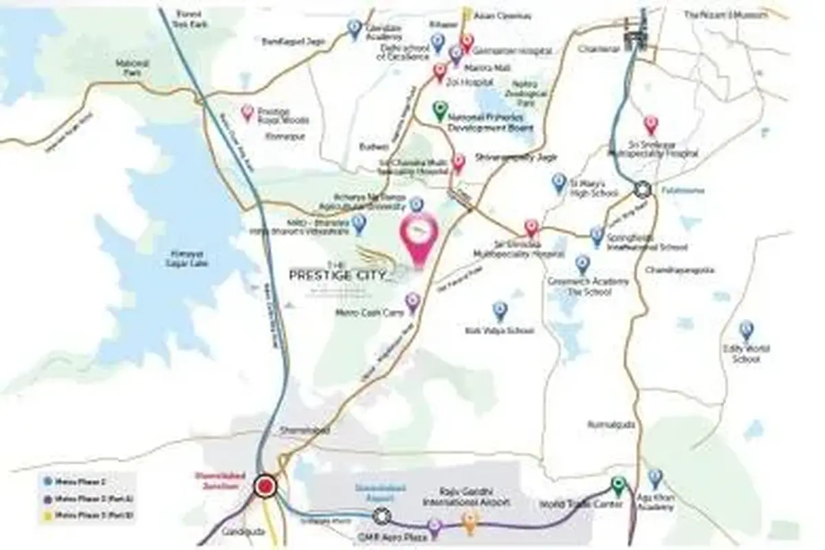 Prestige City Villas location map