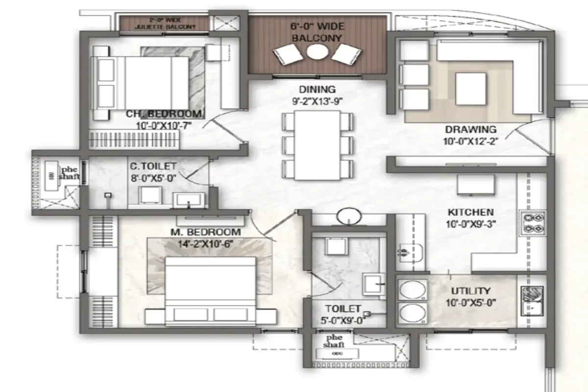 dsr villas in sarjapur 5bk floor plan