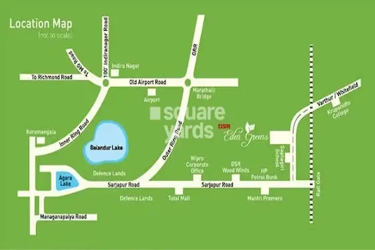 dsr villas in sarjapur location map