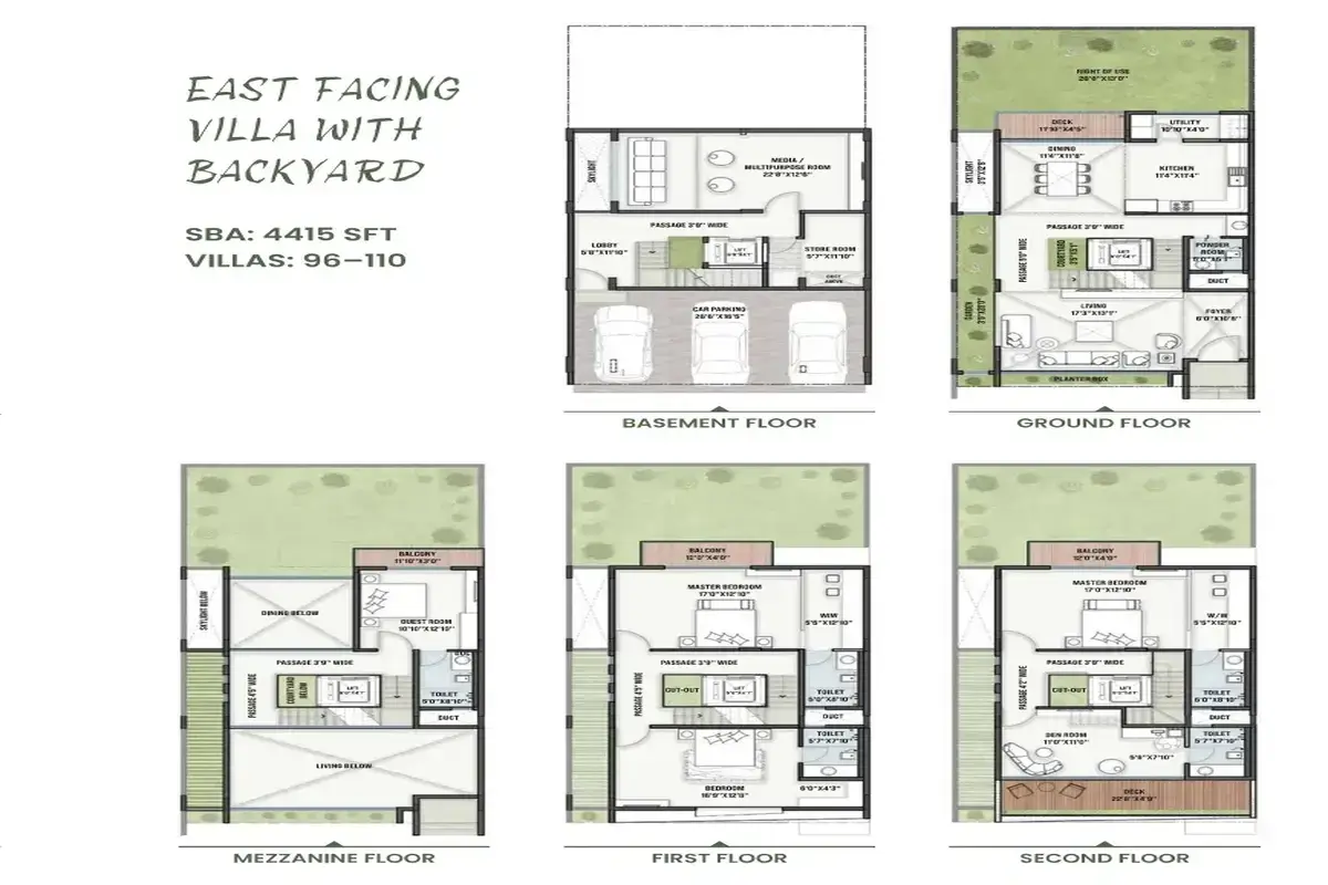 Bandu Eco Crest East-Facing Villa With Backyard