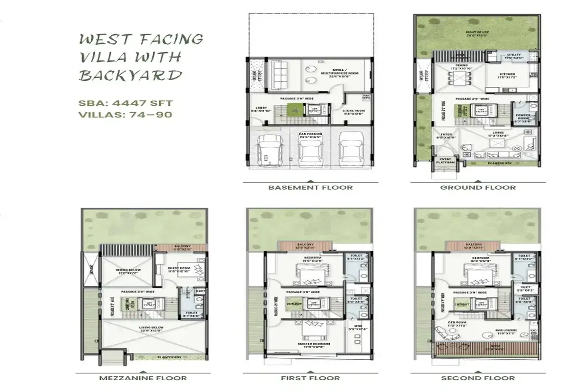 Bandu Eco Crest West-Facing Villas With Backyard